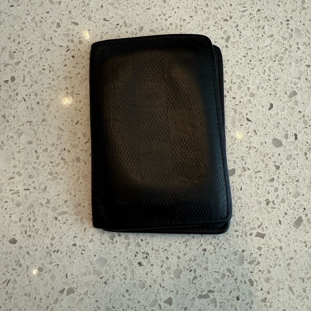 Authentic Louis Vuitton Damier Inifini Black Leather Wallet Pocket Organizer - Picture 2 of 5